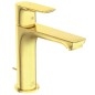 Ideal Standard Connect Air - Mitigeur de lavabo Grande Slim avec vidage, BlueStart, Brushed Gold A7013A2