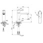 Ideal Standard Connect Air - Mitigeur de lavabo Grande Slim, Blue Start, Brushed Gold A7016A2