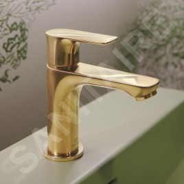 Ideal Standard Connect Air - Mitigeur de lavabo Grande Slim, Blue Start, Brushed Gold A7016A2