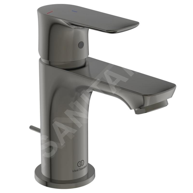 Ideal Standard Connect Air - Mitigeur de lavabo Piccolo Slim avec vidage, BlueStart, Magnetic Grey A7017A5