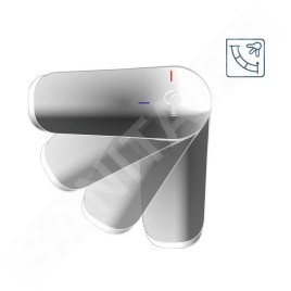 Ideal Standard Connect Air - Mitigeur de lavabo Piccolo Slim avec vidage, BlueStart, Silver Storm A7017GN