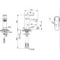 Ideal Standard Connect Air - Mitigeur de lavabo Piccolo Slim, BlueStart, Silver Storm A7019GN