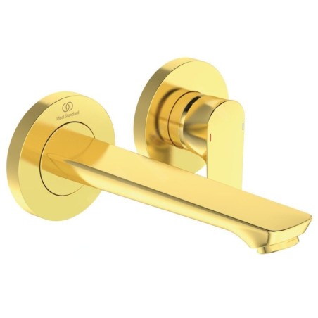 Ideal Standard Connect Air - Mitigeur de lavabo encastré, 2 trous, Brushed Gold A7029A2