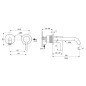 Ideal Standard Joy - Mitigeur de lavabo encastré, bec 180 mm, 2 trous, Brushed Gold A7378A2