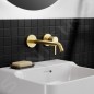 Ideal Standard Joy - Mitigeur de lavabo encastré, bec 180 mm, 2 trous, Brushed Gold A7378A2