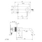 Ideal Standard Joy - Mitigeur de lavabo encastré, bec 180 mm, Magnetic Grey A7380A5