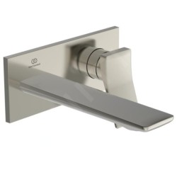 Ideal Standard Conca Tap - Mitigeur de lavabo encastré, bec 180 mm, Silver Storm A7371GN