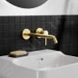 Ideal Standard Joy - Mitigeur de lavabo encastré, bec 225 mm, 2 trous, Brushed Gold A7379A2