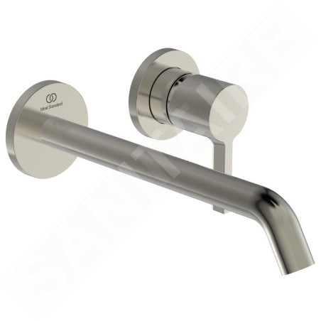 Ideal Standard Joy - Mitigeur de lavabo encastré, bec 225 mm, 2 trous, Silver Storm A7379GN