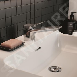 Ideal Standard Conca Tap - Mitigeur d'évier avec vidage, Silver Storm BC753GN