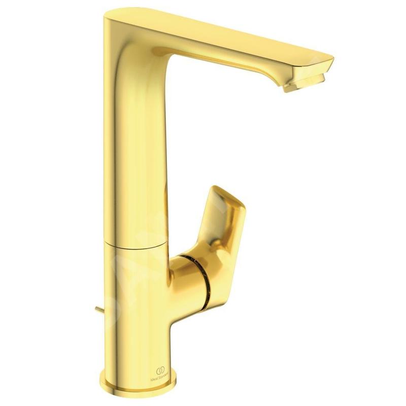 Ideal Standard Connect Air - Mitigeur de lavabo Slim avec bec orientable et vidage, Brushed Gold A7020A2