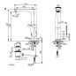 Ideal Standard Connect Air - Mitigeur de lavabo Slim avec bec orientable et vidage, Magnetic Grey A7020A5