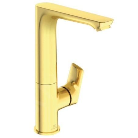 Ideal Standard Connect Air - Mitigeur de lavabo Slim avec bec orientable, Brushed Gold A7023A2