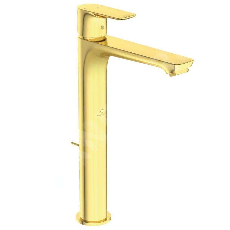 Ideal Standard Connect Air - Mitigeur de lavabo Slim avec vidage, BlueStart, Brushed Gold A7026A2