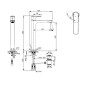Ideal Standard Connect Air - Mitigeur de lavabo Slim avec vidage, BlueStart, Brushed Gold A7026A2