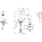 Ideal Standard Connect Air - Mitigeur de lavabo Slim avec vidage, Magnetic Grey A7008A5