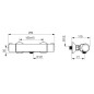Hansa Micra - Mitigeur thermostatique de douche Thermo Cool, ECO, noir mat 5815017133