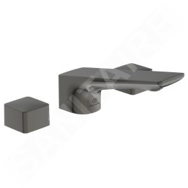 Ideal Standard Conca Tap - Mitigeur d'évier, instalation 3 trous, avec vidage, Magnetic Grey BC759A5