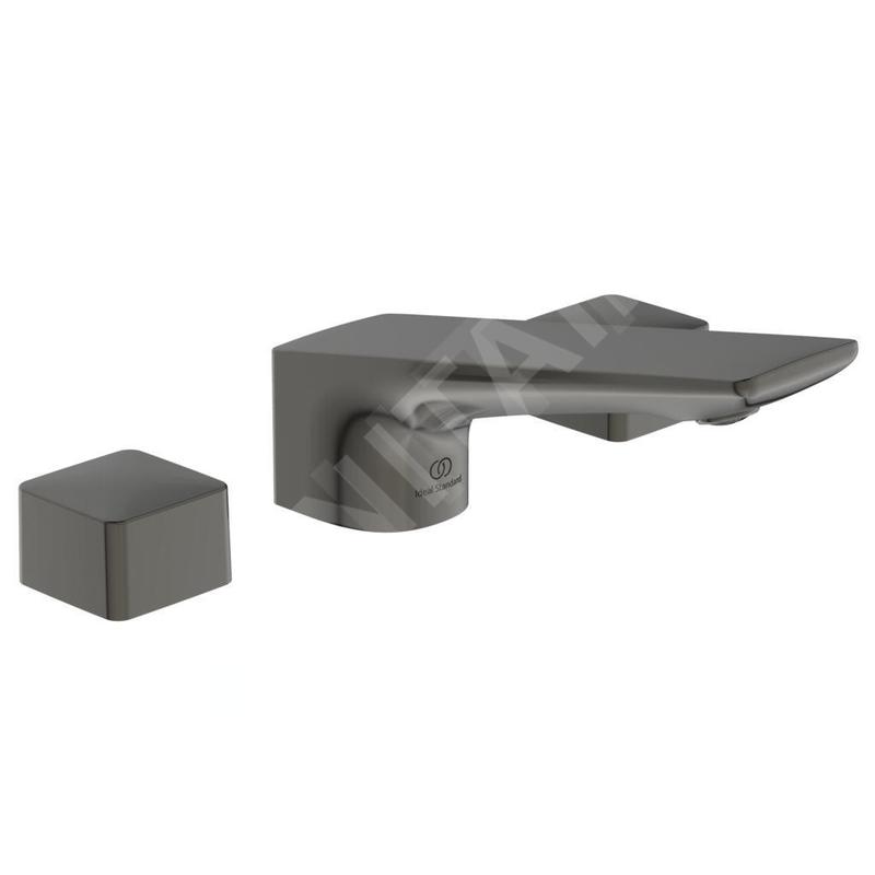 Ideal Standard Conca Tap - Mitigeur d'évier, instalation 3 trous, avec vidage, Magnetic Grey BC759A5