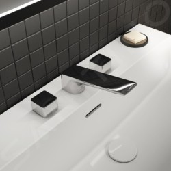 Ideal Standard Conca Tap - Mitigeur d'évier, installation 3 trous, avec vidage, Silver Storm BC759GN