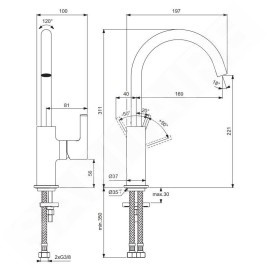 Ideal Standard Joy - Mitigeur de lavabo, chrome BC778AA