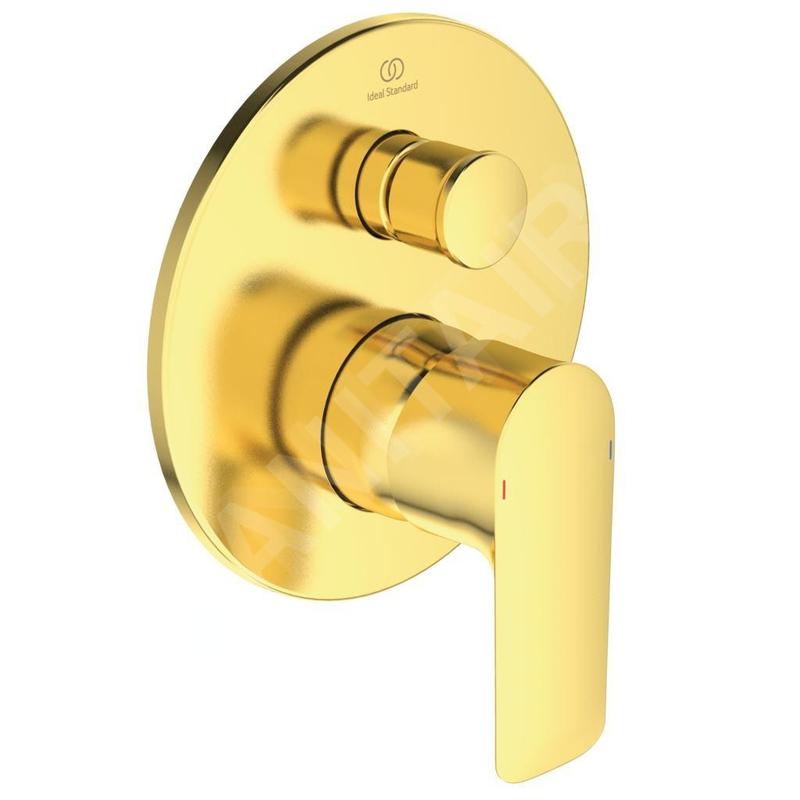 Ideal Standard Connect Air - Mitigeur de baignoire encastré, pour 2 sorties, Brushed Gold A7035A2