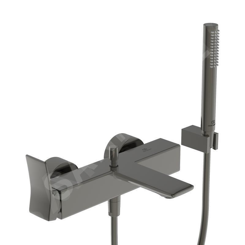 Ideal Standard Conca Tap - Mitigeur de baignoire avec accessoires, Magnetic Grey BC763A5