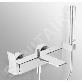 Ideal Standard Conca Tap - Mitigeur de baignoire avec accessoires, Silver Storm BC763GN