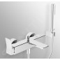 Ideal Standard Conca Tap - Mitigeur de baignoire avec accessoires, Silver Storm BC763GN