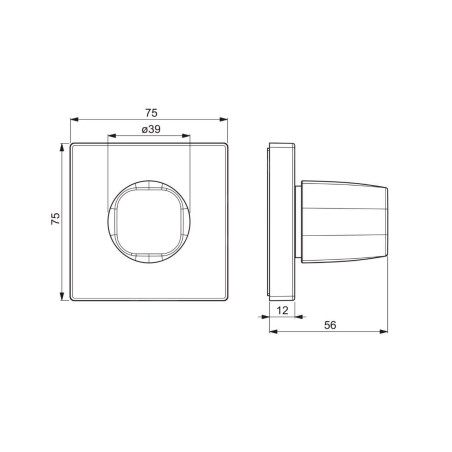 Hansa Living - Vanne encastrée, chrome 02288202