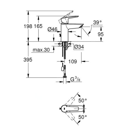 Grohe QuickFix Start - Mitigeur de lavabo, chrome 32277002