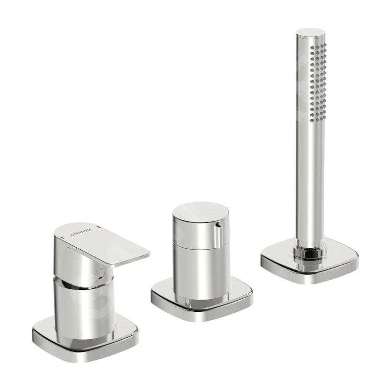 Hansa Stela - Mitigeur 3 trous pour bord de baignoire, chrome 57319173 Hansa Stela - Mitigeur 3 trous pour bord de baignoire, chrome 57319173