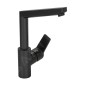 Hansa Twist - Mitigeur de lavabo avec bec pivotant, noir mat 0955220333