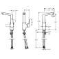 Hansa Twist - Mitigeur de lavabo avec bec pivotant, noir mat 0955220333