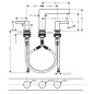 Hansgrohe Finoris - Mitigeur de lavabo 110, installation 3 trous, Push-Open, EcoSmart, chrome 76033000