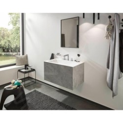Hansgrohe Finoris - Mitigeur de lavabo 110, installation 3 trous, Push-Open, EcoSmart, chrome 76033000
