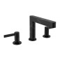 Hansgrohe Finoris - Mitigeur de lavabo 110, installation 3 trous, avec Push-Open, EcoSmart, noir mat 76033670