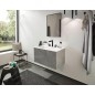 Hansgrohe Finoris - Mitigeur de lavabo 160, installation 3 trous, Push-Open, EcoSmart, noir mat 76034670