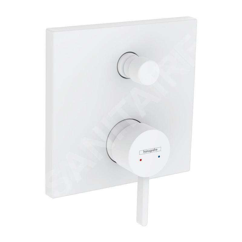 Hansgrohe Finoris - Mitigeur de baignoire encastré, 2 sorties, blanc mat 76416700