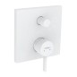 Hansgrohe Finoris - Mitigeur de baignoire encastré, 2 sorties, blanc mat 76416700