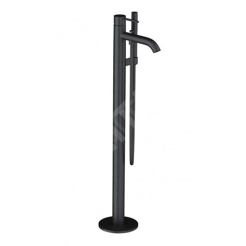 Kludi Bozz - Mitigeur de baignoire au sol, avec accessoires, noir mat 385903976