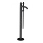 Kludi Bozz - Mitigeur de baignoire au sol, avec accessoires, noir mat 385903976