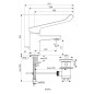 Ideal Standard CeraPlan - Mitigeur de lavabo avec vidage et levier étendu, chrome BD218AA