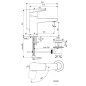 Ideal Standard CeraPlan - Mitigeur de lavabo Grande avec vidage, BlueStart, chrome BD228AA