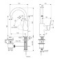 Ideal Standard CeraPlan - Mitigeur de lavabo avec bec rotatif et vidage, chrome BD235AA
