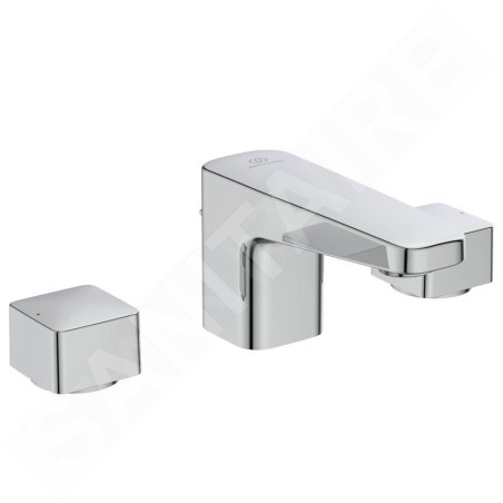 Ideal Standard CeraPlan - Mitigeur de lavabo avec vidage, installation 3 trous, chrome BD243AA