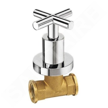 Sapho Axia - Robinet refermable encastré avec corps d'encastrement, froide, chrome 505C
