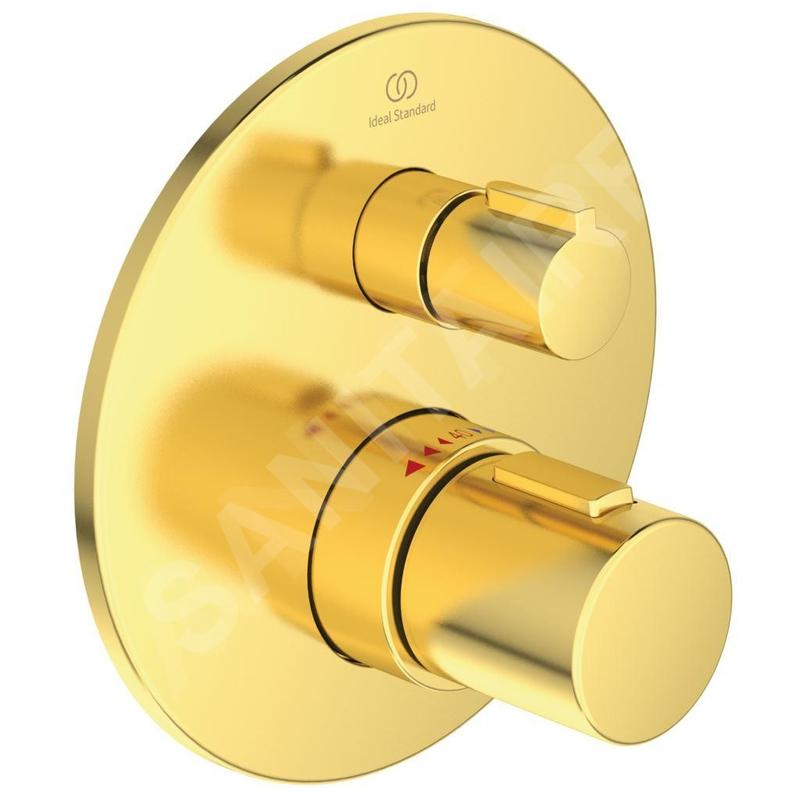 Ideal Standard CeraTherm - Mitigeur de douche thermostatique encastré, Brushed Gold A5813A2
