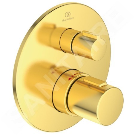 Ideal Standard CeraTherm - Mitigeur de douche thermostatique encastré, Brushed Gold A5813A2
