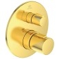 Ideal Standard CeraTherm - Mitigeur de douche thermostatique encastré, Brushed Gold A5813A2
